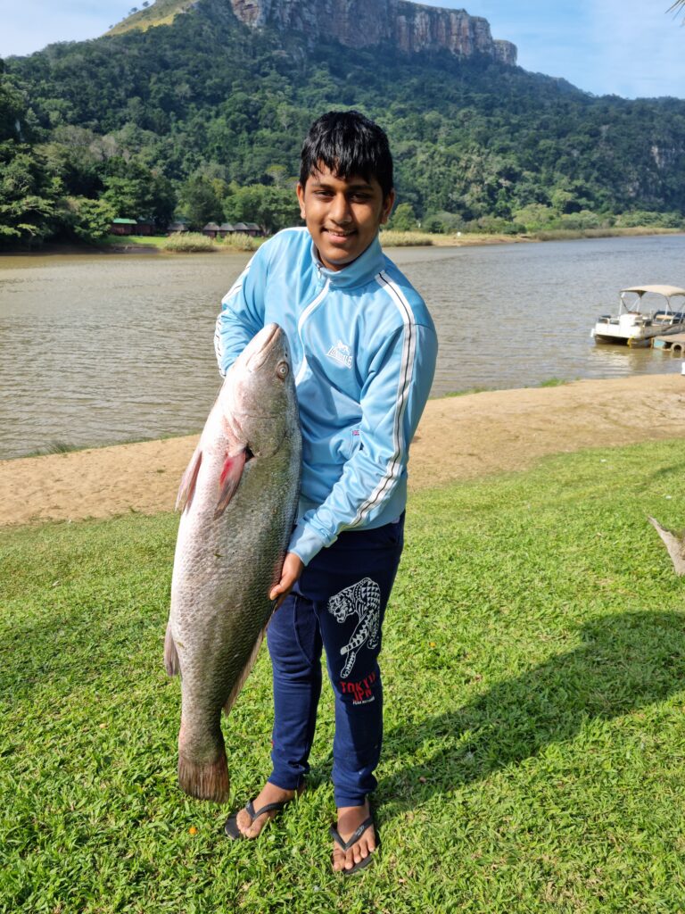teenager with fish