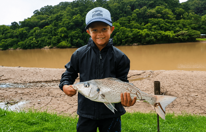 Boy fishing